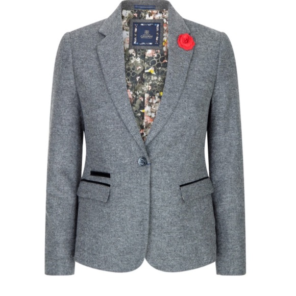 House Of Cavani Herringbone Gray Blazer - Picture 13 of 15